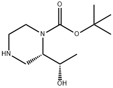 (S)-1-BOC-2-((S)-1-羟基乙基)哌嗪 结构式