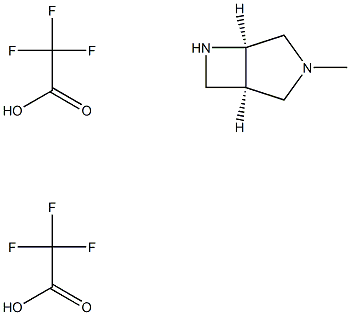 (1r,5r)-3-methyl-3,6-diazabicyclo[3.2.0]heptane: bis(trifluoroacetic acid) 结构式