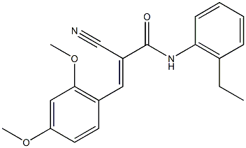 (2E)-2-cyano-3-(2,4-dimethoxyphenyl)-N-(2-ethylphenyl)acrylamide 结构式