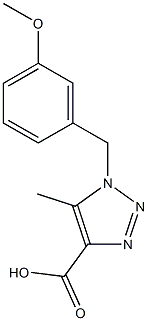 1-(3-methoxybenzyl)-5-methyl-1H-1,2,3-triazole-4-carboxylic acid 结构式
