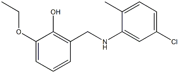 2-{[(5-chloro-2-methylphenyl)amino]methyl}-6-ethoxyphenol 结构式