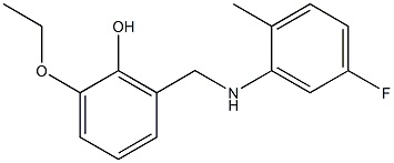 2-ethoxy-6-{[(5-fluoro-2-methylphenyl)amino]methyl}phenol 结构式