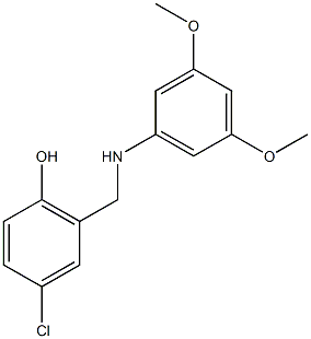 4-chloro-2-{[(3,5-dimethoxyphenyl)amino]methyl}phenol 结构式