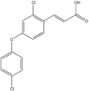 (2E)-3-[2-chloro-4-(4-chlorophenoxy)phenyl]prop-2-enoic acid 结构式