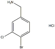 (4-Bromo-3-chlorophenyl)methanamine hydrochloride 结构式