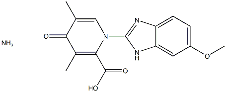 1-(6-methoxy-1h-benzo[d]imidazol-2-yl)-3,5-dimethyl-4-oxo-1,4-dihydropyridine-2-carboxylic acid ammonium salt 结构式