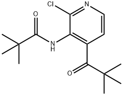 n-(2-chloro-4-(pivaloyl)pyridin-3-yl)pivalamide 结构式