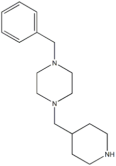 1-苄基-4-[(哌啶-4-基)甲基]哌嗪 结构式