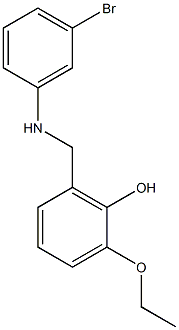 2-{[(3-bromophenyl)amino]methyl}-6-ethoxyphenol 结构式