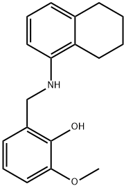 2-methoxy-6-[(5,6,7,8-tetrahydronaphthalen-1-ylamino)methyl]phenol 结构式