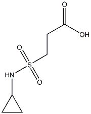 3-(cyclopropylsulfamoyl)propanoic acid 结构式