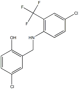 4-chloro-2-({[4-chloro-2-(trifluoromethyl)phenyl]amino}methyl)phenol 结构式