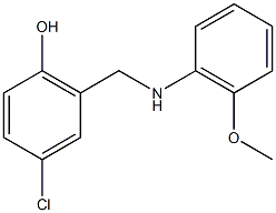 4-chloro-2-{[(2-methoxyphenyl)amino]methyl}phenol 结构式