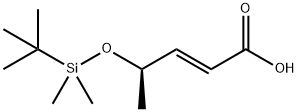 (R,E)-4-((tert-Butyldimethylsilyl)oxy)pent-2-enoic acid 结构式