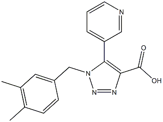 1-(3,4-dimethylbenzyl)-5-pyridin-3-yl-1H-1,2,3-triazole-4-carboxylic acid 结构式