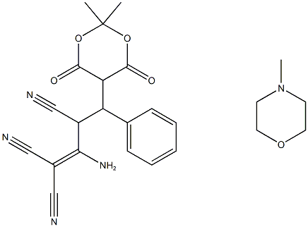 2-AMINO-4-(2,2-DIMETHYL-4,6-DIOXO-1,3-DIOXAN-5-YL)-4-PHENYL-1-BUTENE-1,1,3-TRICARBONITRILE N-METHYLMORPHOLINE SALT 结构式