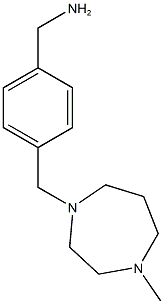 {4-[(4-methyl-1,4-diazepan-1-yl)methyl]phenyl}methanamine 结构式