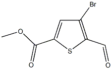 methyl 4-bromo-5-formyl-2-thiophenecarboxylate 结构式