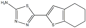 5-(4,5,6,7-tetrahydro-1-benzothiophen-2-yl)-1,3,4-thiadiazol-2-amine 结构式