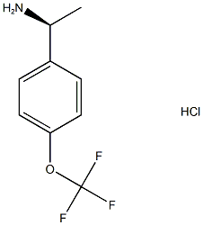 (S)-1-(4-(三氟甲氧基)苯基)乙胺盐酸盐 结构式