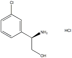 (2R)-2-amino-2-(3-chlorophenyl)ethan-1-ol hydrochloride 结构式