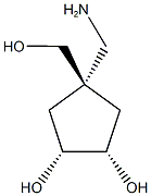 (1R,2S,4s)-4-(aminomethyl)-4-(hydroxymethyl)cyclopentane-1,2-diol 结构式