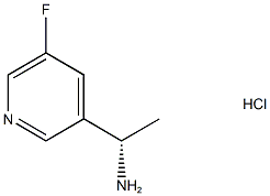 (1S)-1-(5-fluoropyridin-3-yl)ethan-1-amine hydrochloride 结构式