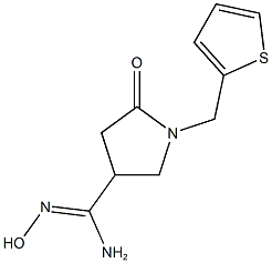 (Z)-N'-hydroxy-5-oxo-1-[(thiophen-2-yl)methyl]pyrrolidine-3-carboximidamide 结构式