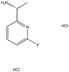 (1R)-1-(6-fluoropyridin-2-yl)ethan-1-amine dihydrochloride 结构式