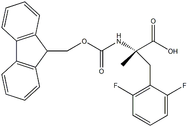 (S)- N-FMOC-Α-METHYL-2,6-DIFLUOROPHENYLALANINE 结构式