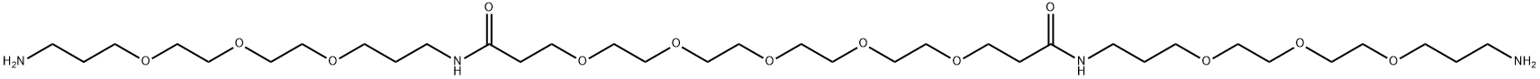 N1,N19-双(3-(2-(2-(3-氨基丙氧基)乙氧基)乙氧基)丙基)-4,7,10,13,16-五氧杂十九烷二酰胺 结构式
