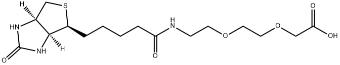 2-(2-(2-(5-((3AS,4S,6AR)-2-氧代六氢-1H-噻吩并[3,4-D]咪唑-4-基)戊酰胺基)乙氧基)乙氧基)乙酸 结构式