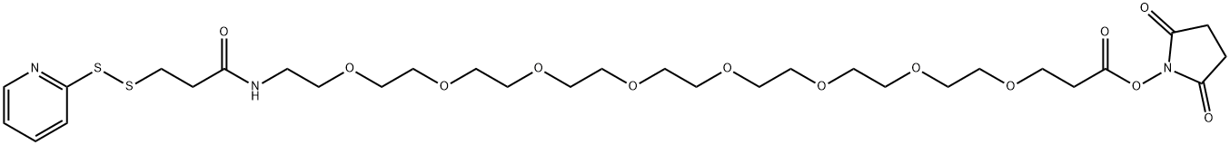 吡啶二硫丙酰胺-八聚乙二醇-NHS酯 结构式