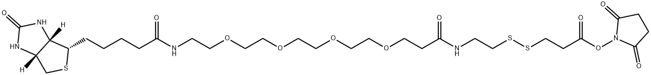 生物素-四聚乙二醇-S-S-活性酯 结构式