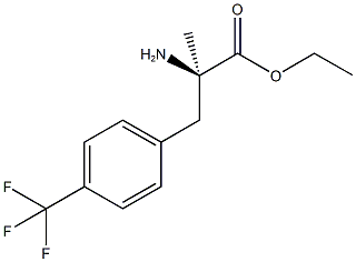 (R)-Α-METHYL-4-TRIFLUOROMETHYLPHENYLALANINE ETHYL ESTER HYDROCHLORIDE MONOHYDRATE 结构式