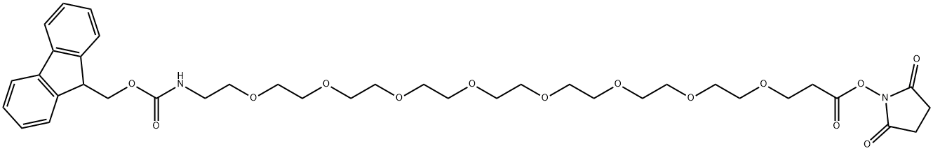 FMOC-N-酰氨基-DPEG(R)8-NHS酯 结构式
