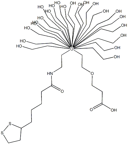 Lipoamido-dPEG(R)12-acid 结构式