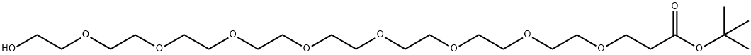HO-PEG8-CH2CH2COOTBU 结构式