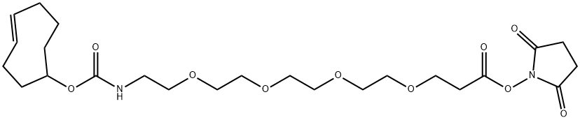 反式环辛烯-四聚乙二醇-活性脂 结构式