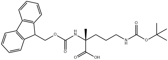 (R)-NΑ-FMOC-NΑ-BOC-Α-METHYLORNITHINE 结构式