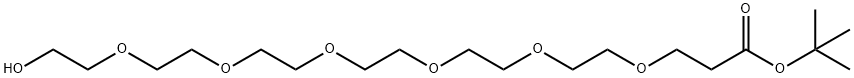 丙酸叔丁酯-六聚乙二醇 结构式