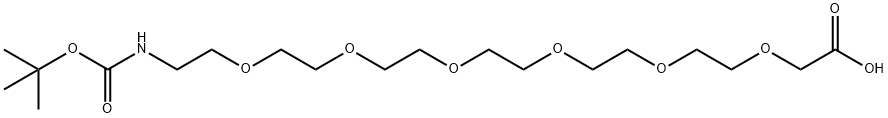 Boc-NH-PEG(5)-COOH(22atoMs) 结构式