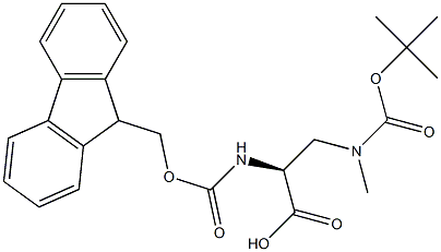 L-FMOC-N'-甲基-N‘BOC-2,3-二氨基丙酸 结构式