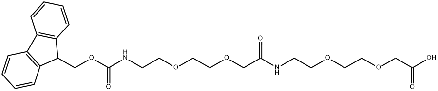 FMOC-8-氨基-3,6-二噁辛酰基-8-氨基-3,6-二噁辛酸 结构式