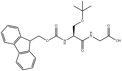 (9H-Fluoren-9-yl)MethOxy]Carbonyl Ser(tBu)-Gly-OH 结构式