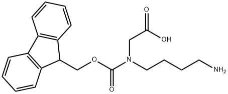 N-(4-氨基丁基)-N-[(9H-芴-9-基甲氧基)羰基]甘氨酸 结构式