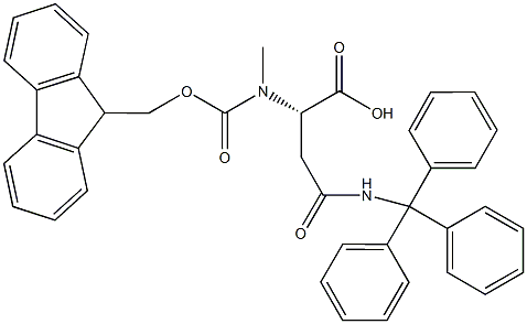 FMOC-N-ME-ASN(TRT)-OH 结构式