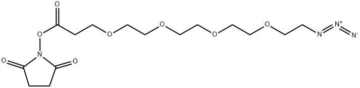 15-叠氮-4,7,10,13-四氧十五烷酸-N-琥珀酰亚胺基酯 结构式