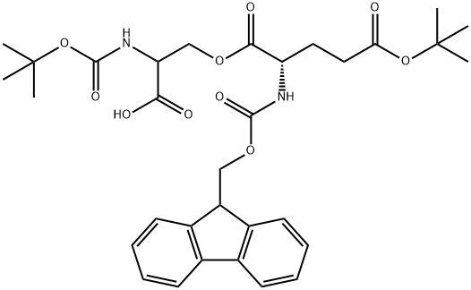 BOC-SER(FMOC-GLU(OTBU))-OH 结构式