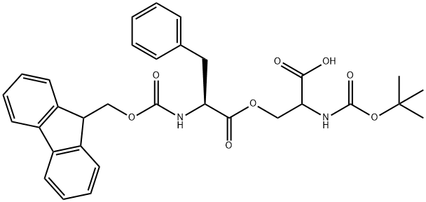 Boc-Ser(FMoc-Phe)-OH 结构式